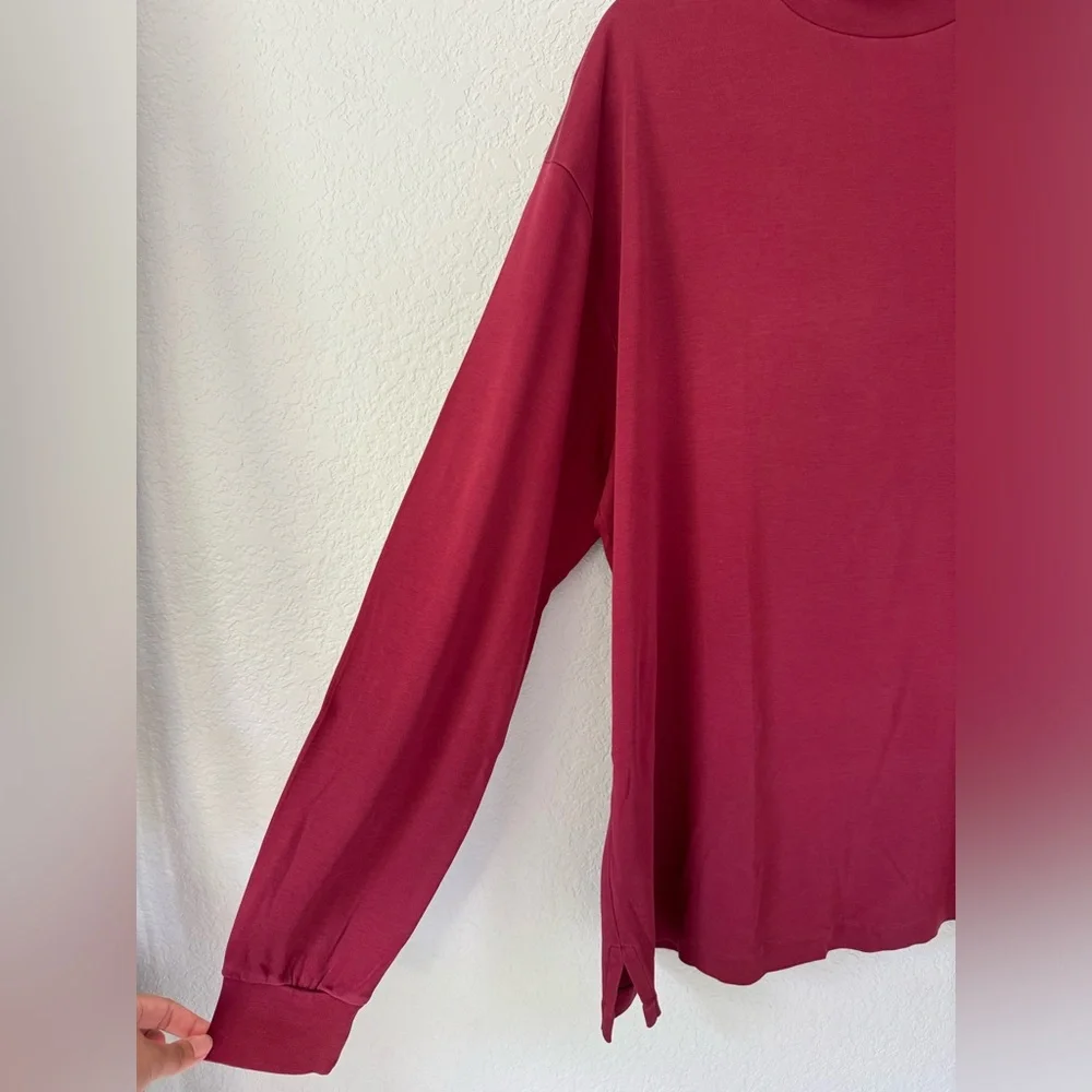 Polo Golf Ralph Lauren Men’s Large Dark Red  Pima Cotton‎ Mock Neck Outdoor